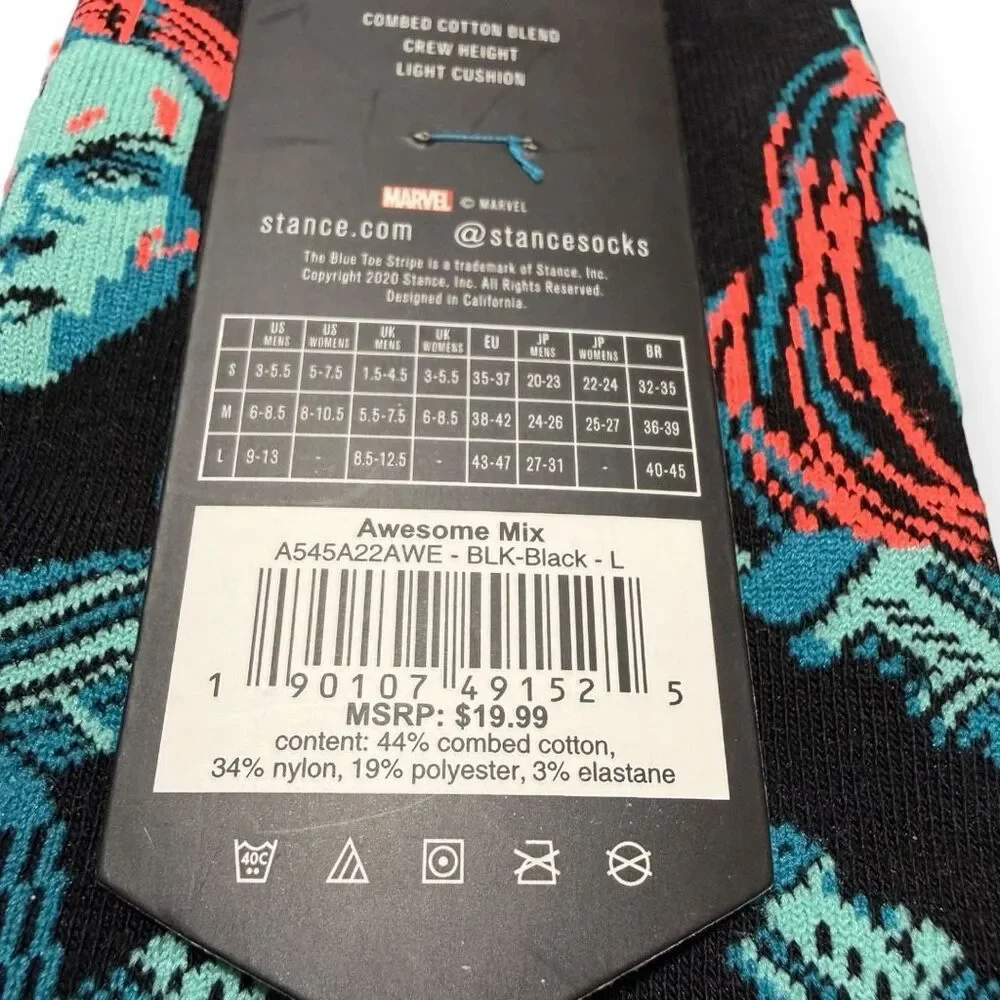 Stance “Awesome Mix” Infinity Saga Guardians of the Galaxy Socks size L M9-13